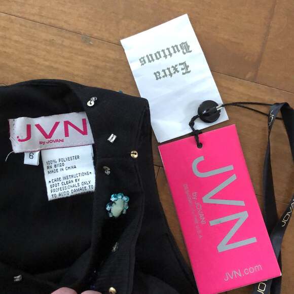 NWT JOVANI JVN JVN45577 cocktail homecoming 2 piece bedazzled short skirt size 6 - Picture 8 of 11